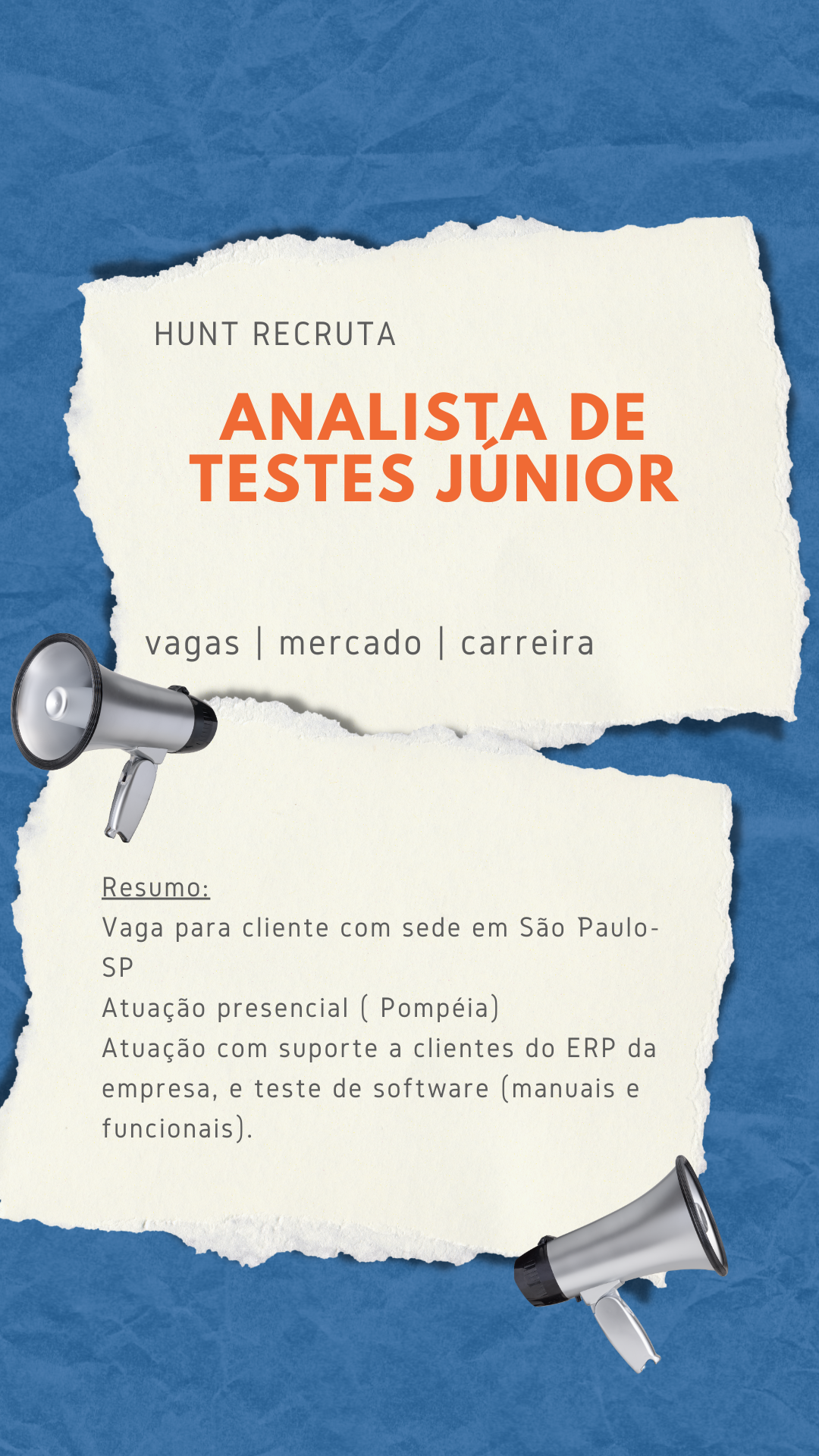 Analista de Testes / Suporte – Presencial em São Paulo – SP